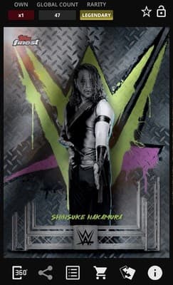 Topps Slam WWE Finest 25 NAKAMURA Limited Edition Legendary 50cc Digital - Image 1