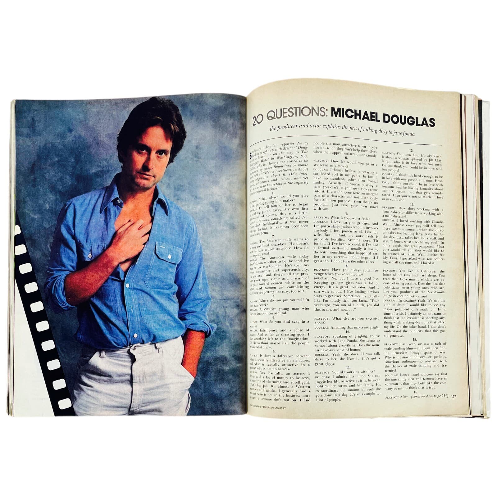 Playboy Magazine Nov 1980 Michael Douglas NFL Mardi Jacquet Women Of Government - Thumbnail 4