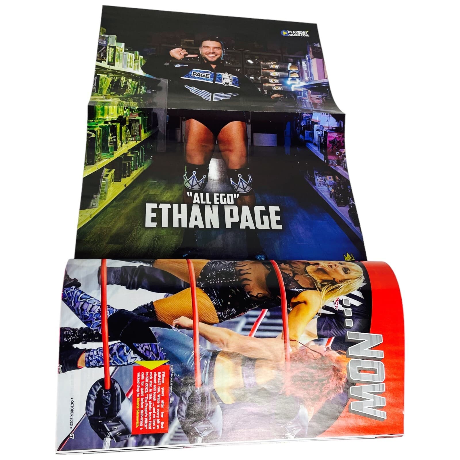 PWI Pro Wrestling Illustrated Magazine Oct 2023 CM Punk Seth Rollins With Poster - Thumbnail 12