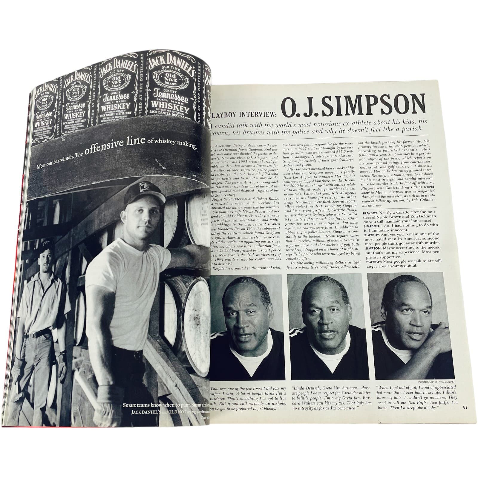 OJ Simpson Lauren Hill Joe Rogan Playboy Magazine Oct 2003 Girls Of Big 10 NM - Thumbnail 9