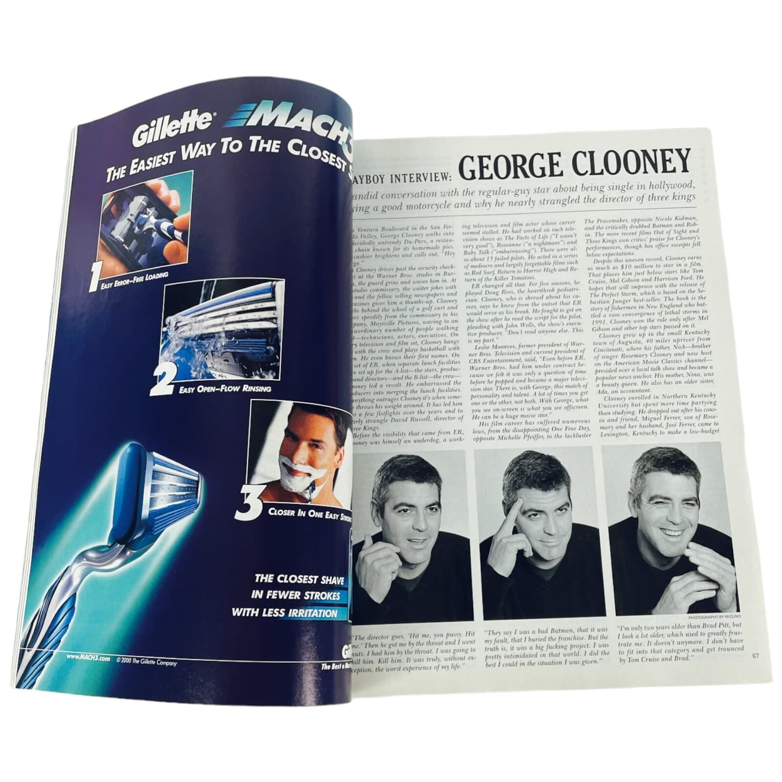 Jamie Bergman George Clooney Playboy Magazine July 2000 Mario Puzo The Godfather - Thumbnail 9