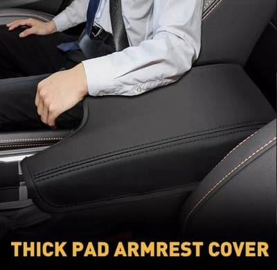 Armrest Leather Console Cover Subaru Impreza 2017-20 Crosstrek 2018-23 Black - Thumbnail 8