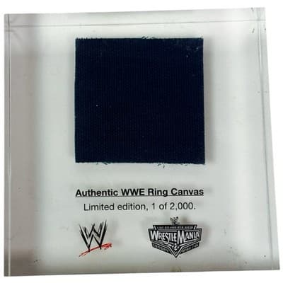 Authentic WWE WrestleMania 22 Ring Canvas Resin Encased Collectible 1/2000 - Thumbnail 6