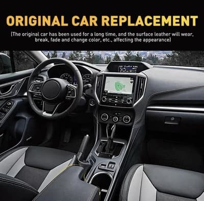 Armrest Leather Console Cover Subaru Impreza 2017-20 Crosstrek 2018-23 Black - Thumbnail 6