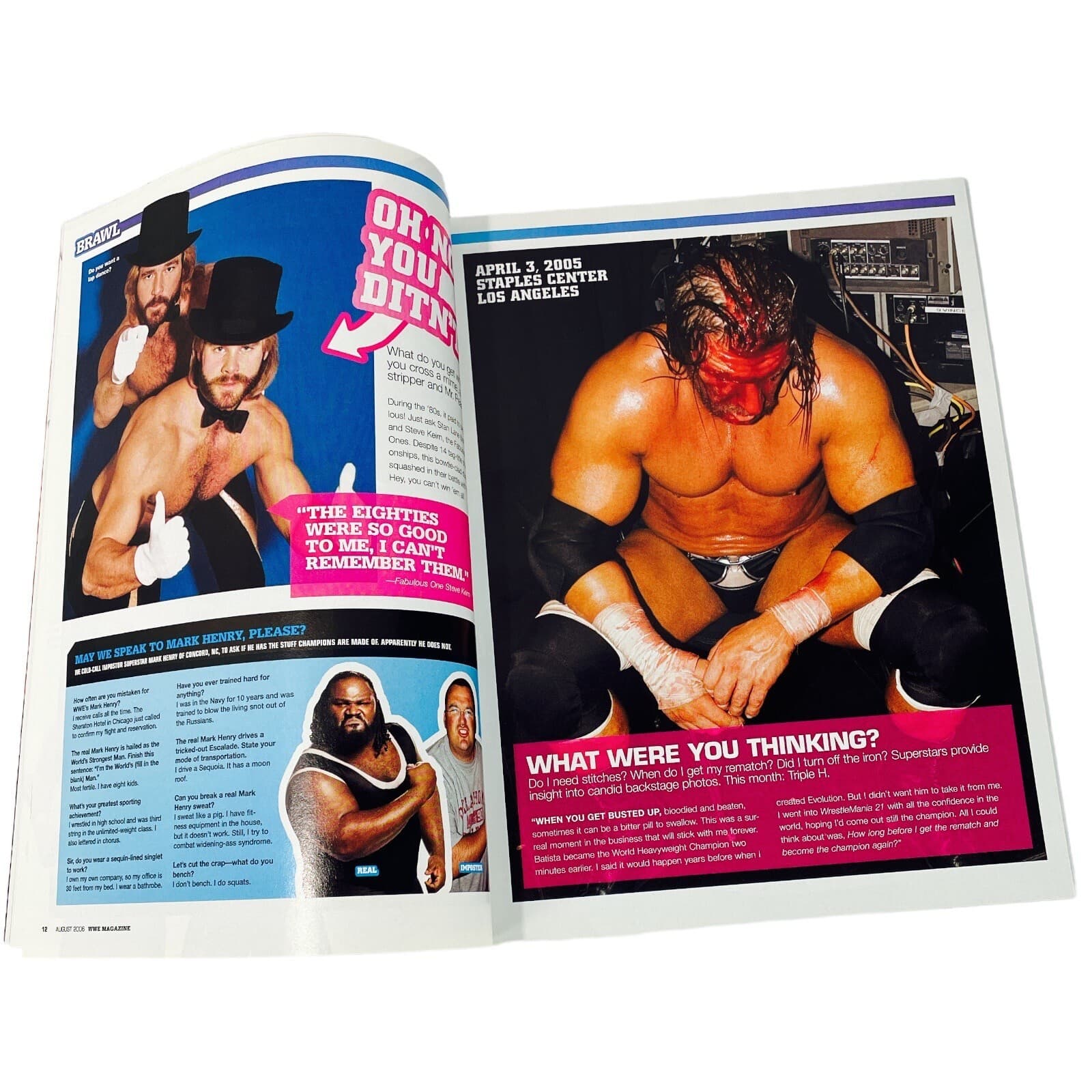 WWE Magazine Premiere Issue Giant Poster Intact Ric Flair Divas Shoot Aug 2006 - Thumbnail 4