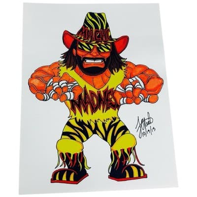 WWE Macho Man Randy Savage Wrestling Caricature Art Print 8x10 J O’Heale - Thumbnail 6