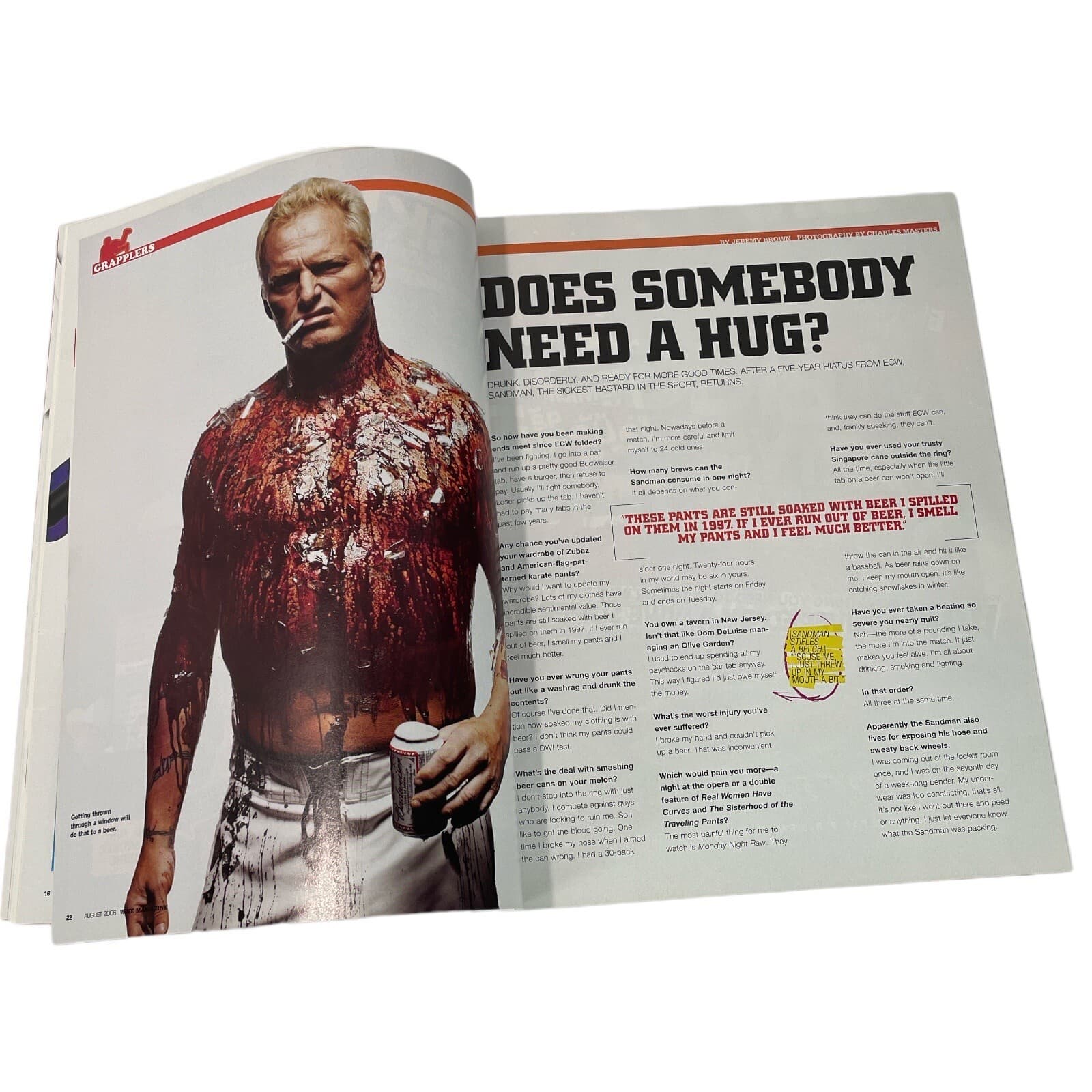 WWE Magazine Premiere Issue Giant Poster Intact Ric Flair Divas Shoot Aug 2006 - Thumbnail 11