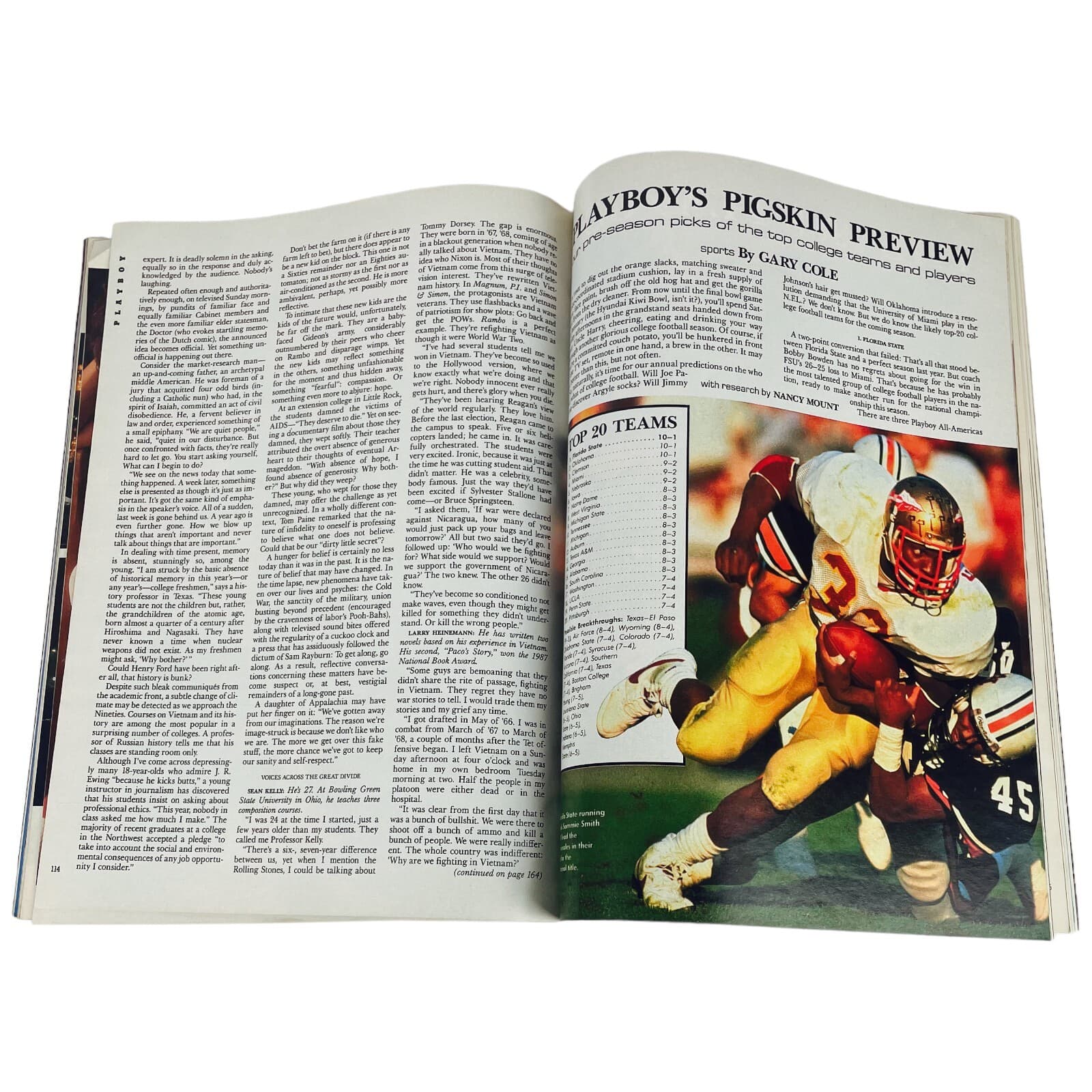 Morton Downey Jr Roger Craig Playboy Magazine Oct 1988 College Issue Reagan Iran - Thumbnail 10