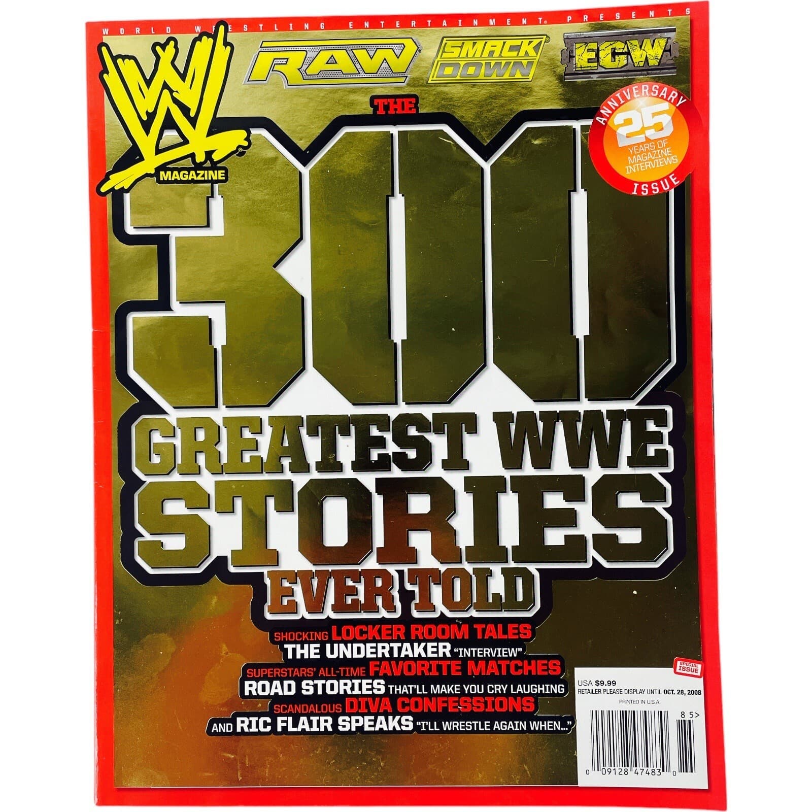 WWE Magazine 25th Anniversary Special Edition Undertaker Ric Flair Hulk Hogan - Image 1