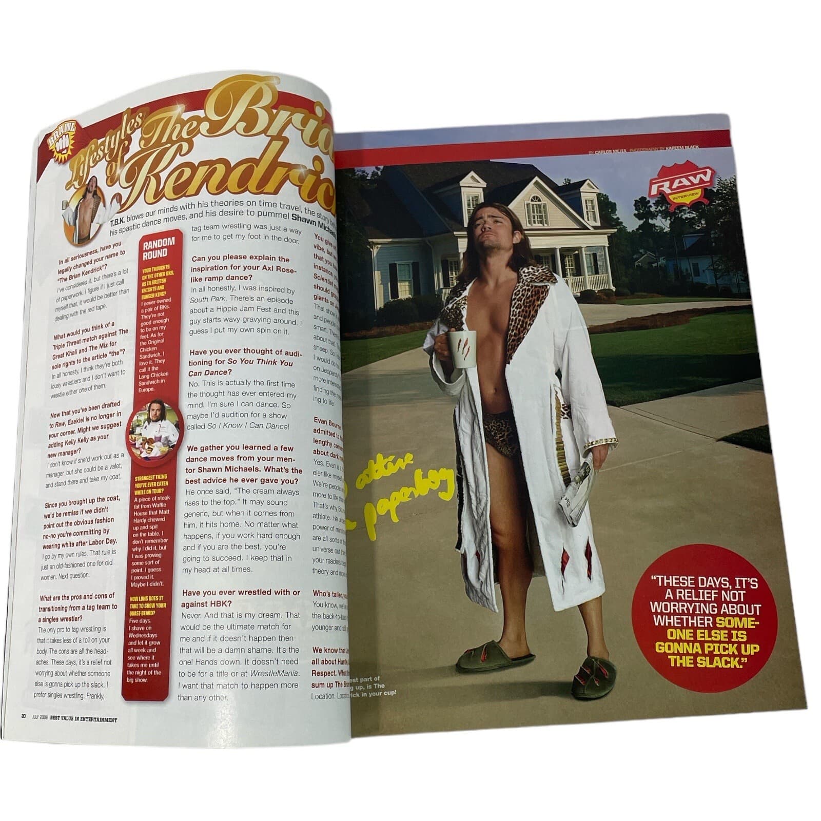 Randy Orton WWE Magazine July 2009 Excellent Condition Batista McMahon Cena ECW - Thumbnail 3