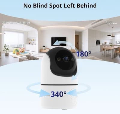 SONOFF Indoor Security Camera CAM-PT2 Pan Tilt 360° View Smart Night Vision WiFi - Thumbnail 4