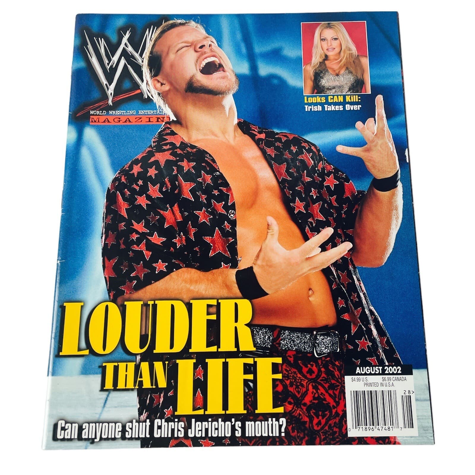 WWE Magazine Aug 2002 Chris Jericho Ric Flair Steve Austin X-Pac Trish Stratus - Thumbnail 2
