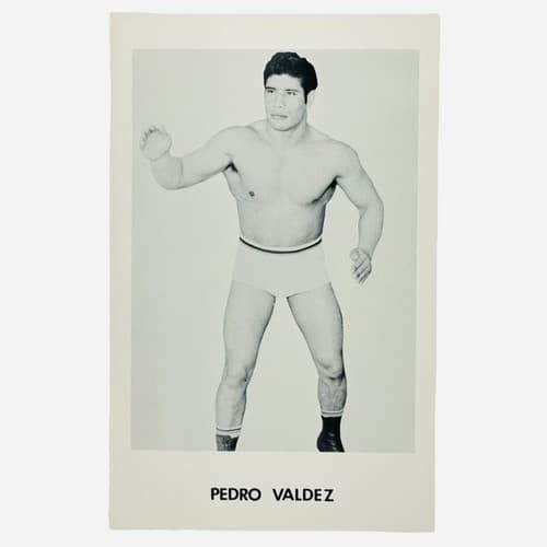 Pedro Valdez Vintage Boyd Pierce Wrestling Photo Card 1960s NWA WWE - Thumbnail 2