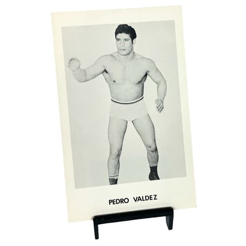 Pedro Valdez Vintage Boyd Pierce Wrestling Photo Card 1960s NWA WWE - Image 1