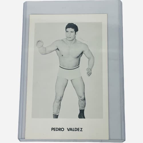 Pedro Valdez Vintage Boyd Pierce Wrestling Photo Card 1960s NWA WWE - Thumbnail 4