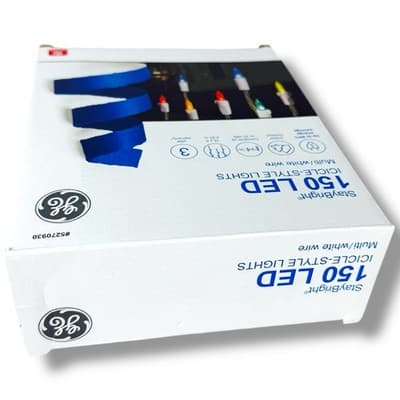 GE StayBright 150 LED Icicle Style Lights Multicolor White Wire 16.2’ Linkable - Thumbnail 6