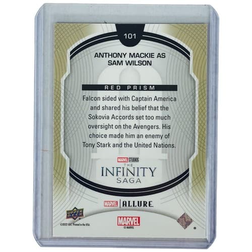 2022 Upper Deck Marvel Allure Anthony Mackie as Sam Wilson Red Prism #101 SP - Thumbnail 4