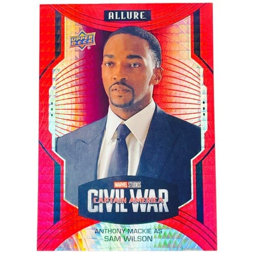 2022 Upper Deck Marvel Allure Anthony Mackie as Sam Wilson Red Prism #101 SP - Image 1