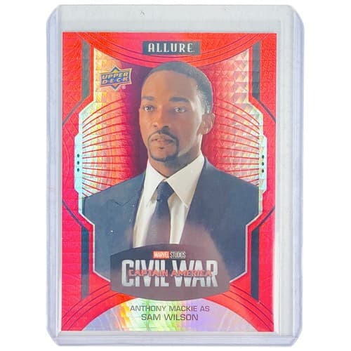 2022 Upper Deck Marvel Allure Anthony Mackie as Sam Wilson Red Prism #101 SP - Thumbnail 7