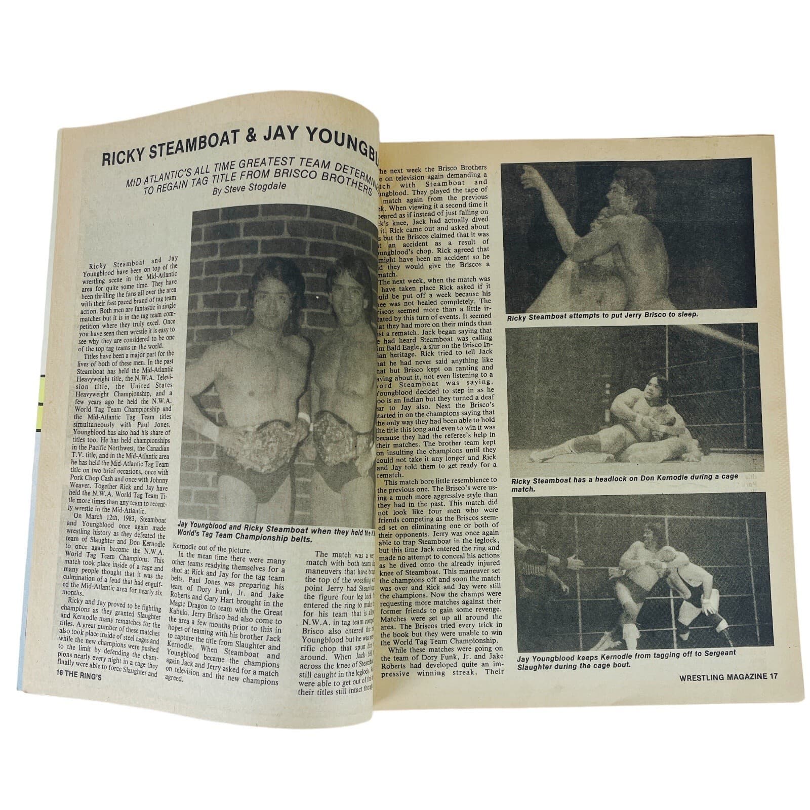 Vintage Rings Wrestling Magazine Nov 1983 Poster Intact Race Bockwinkel Moolah - Thumbnail 8
