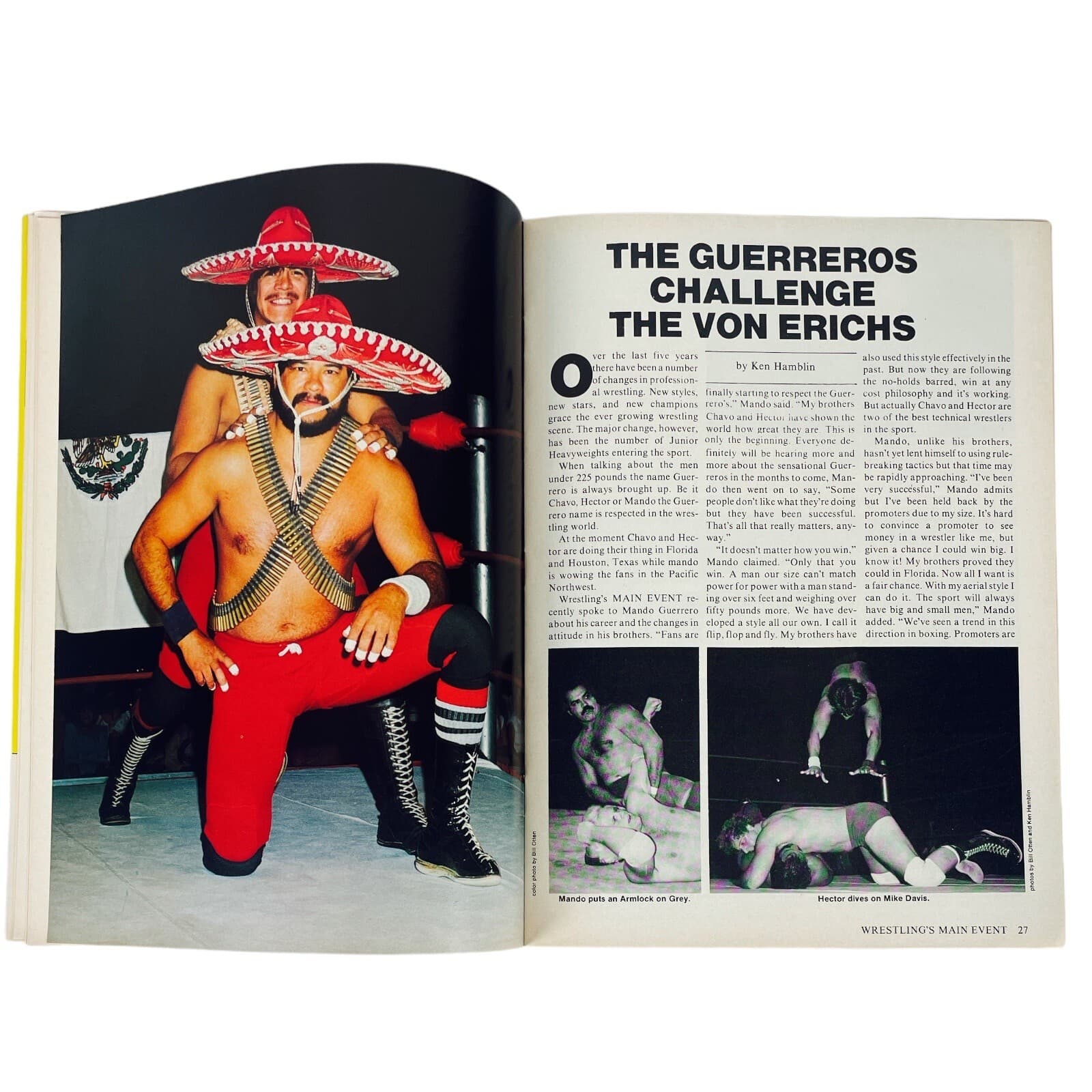 Wrestlings Main Event Magazine Feb 1985 Greg Valentine Poster Heenan WWF NWA - Thumbnail 4