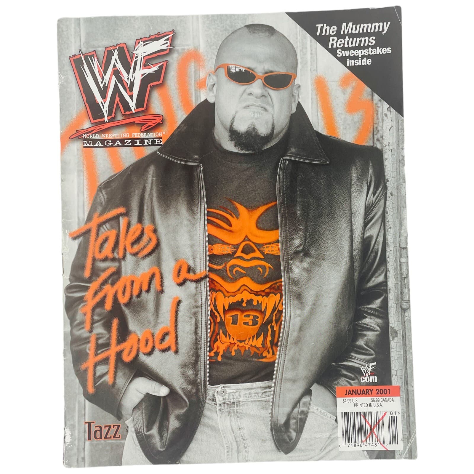 Tazz WWF Magazine Jan 2001 Kurt Angle Brian Christopher Scotty 2 Hotty WWE ECW - Image 1