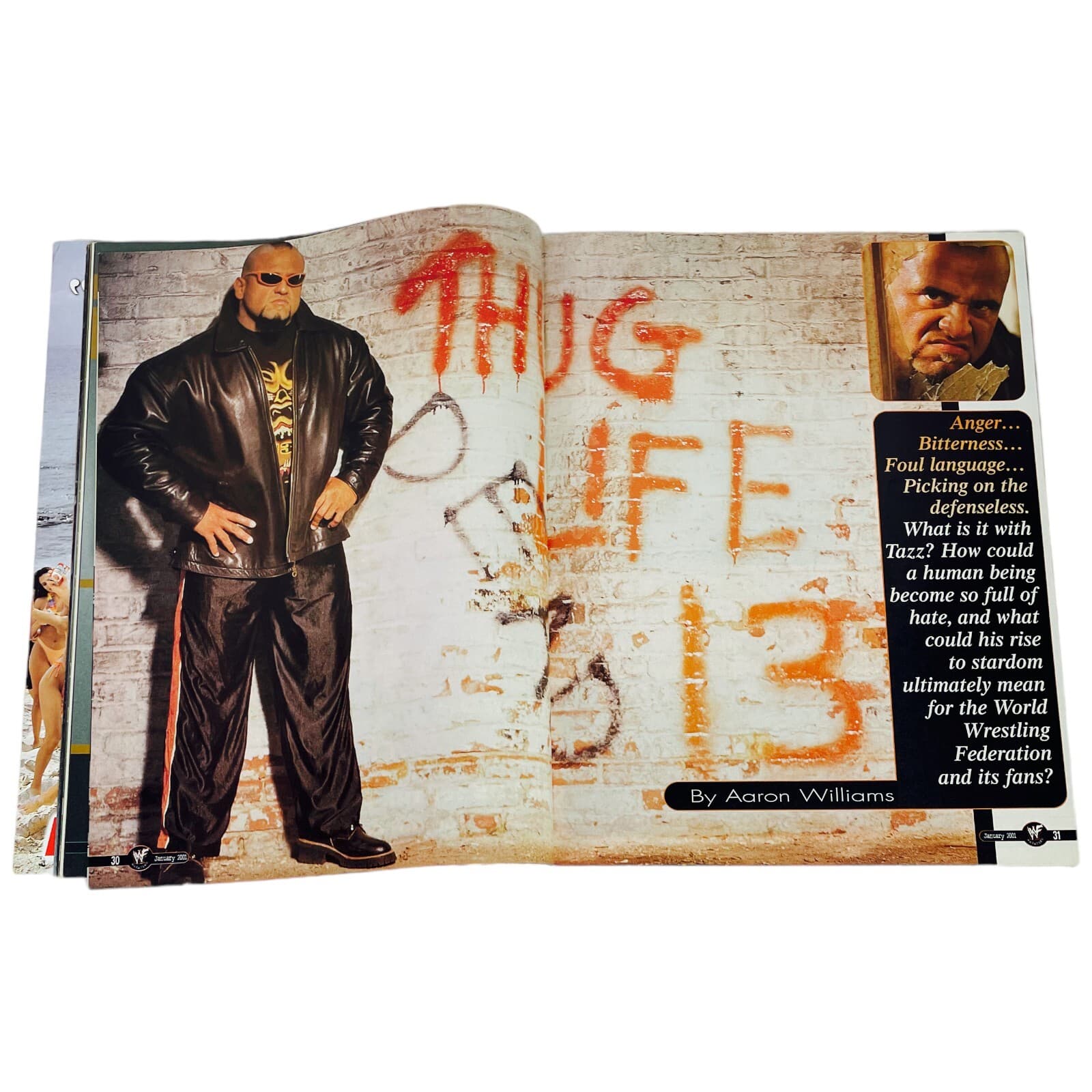 Tazz WWF Magazine Jan 2001 Kurt Angle Brian Christopher Scotty 2 Hotty WWE ECW - Thumbnail 5