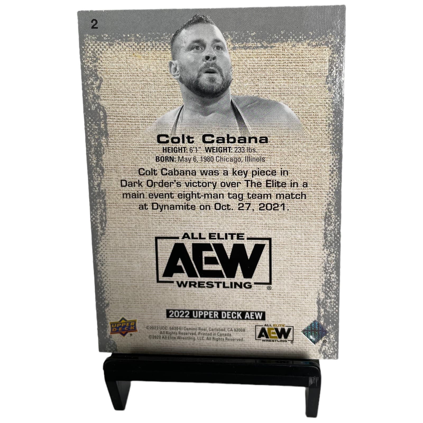 2022 Upper Deck AEW All Elite Wrestling COLT CABANA Pyro Parallel Wrestling Card - Thumbnail 9