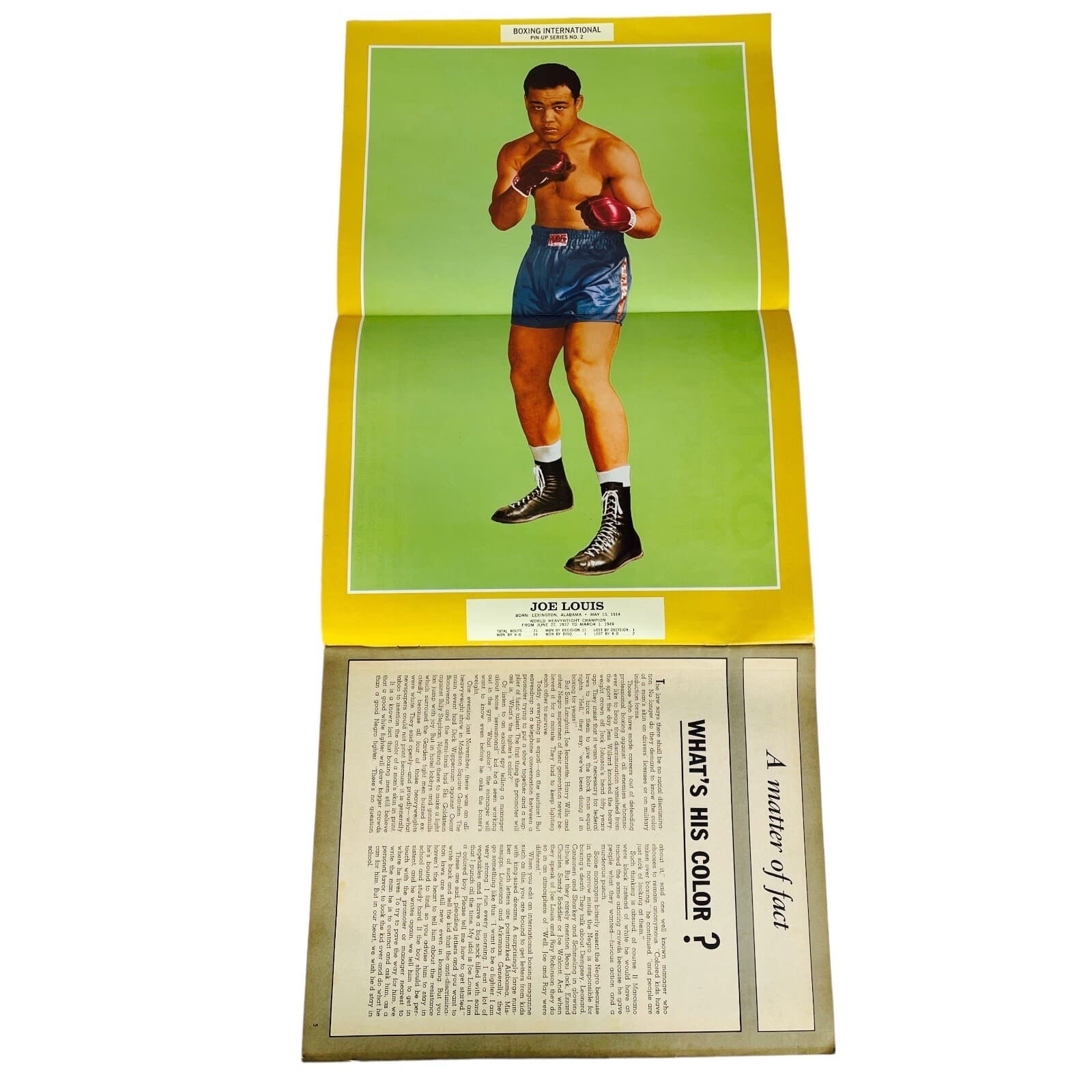 Vintage Boxing International All Star Wrestling Special Issue Jan 1965 Joe Louis - Thumbnail 3