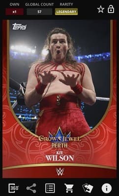 Topps Slam WWE 2025 KIT WILSON Legendary Crown Jewel Red Base Series 1 - Image 1