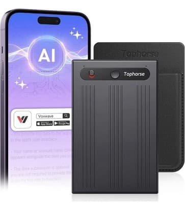 Tophorse NOTE-1 AI Voice Recorder 64GB Digital Recorder AI Transcription Black - Image 1