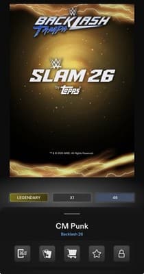 Topps WWE Slam CM PUNK Backlash 26 Gold Aftershock Legendary DIGITAL - Thumbnail 4