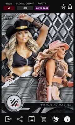 Topps Slam WWE 2025 TRISH STRATUS Standouts Face Of The Franchise 1000GC - Image 1