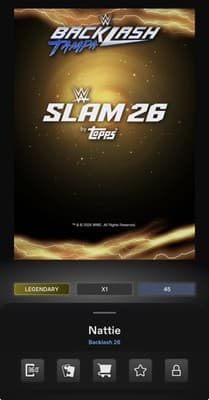 Topps WWE Slam NATTIE Backlash 26 Gold Aftershock Legendary DIGITAL - Thumbnail 4