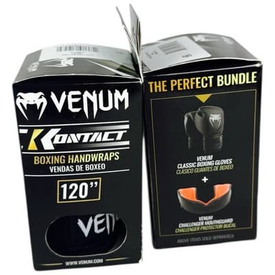 Venum Black White Kontact Boxing Handwraps 120" MMA UFC Lot Of 2 4 Wraps Total - Thumbnail 7