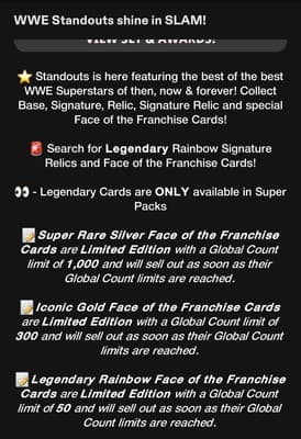 Topps Slam WWE 2025 SETH ROLLINS Standouts Face Of The Franchise 1000GC - Thumbnail 8
