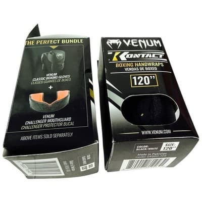 Venum Black White Kontact Boxing Handwraps 120" MMA UFC Lot Of 2 4 Wraps Total - Thumbnail 3