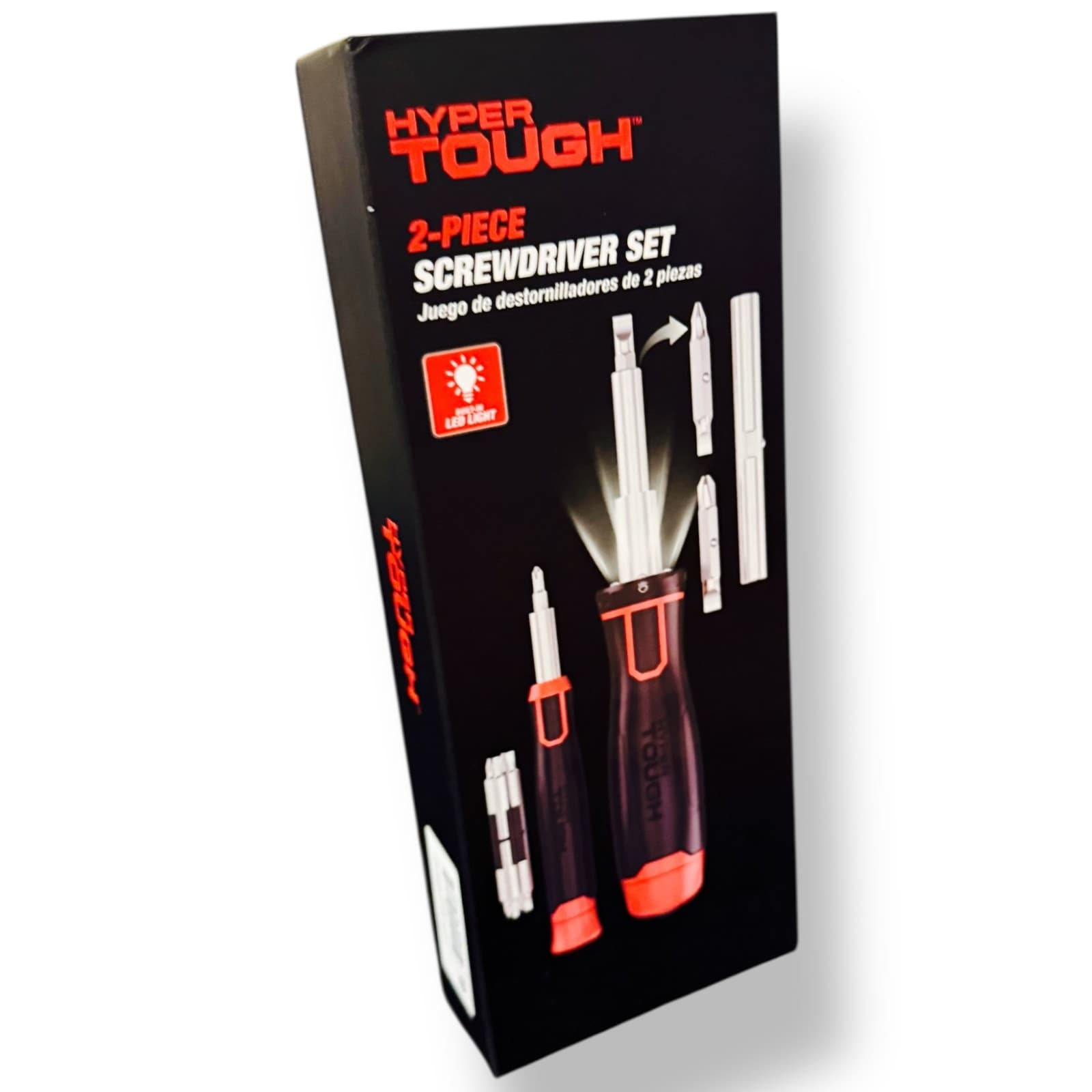 Hyper Tough 2-Piece LED Lighted 6-in-1 and 8-in-1 Precision Screwdriver Set NEW - Thumbnail 15