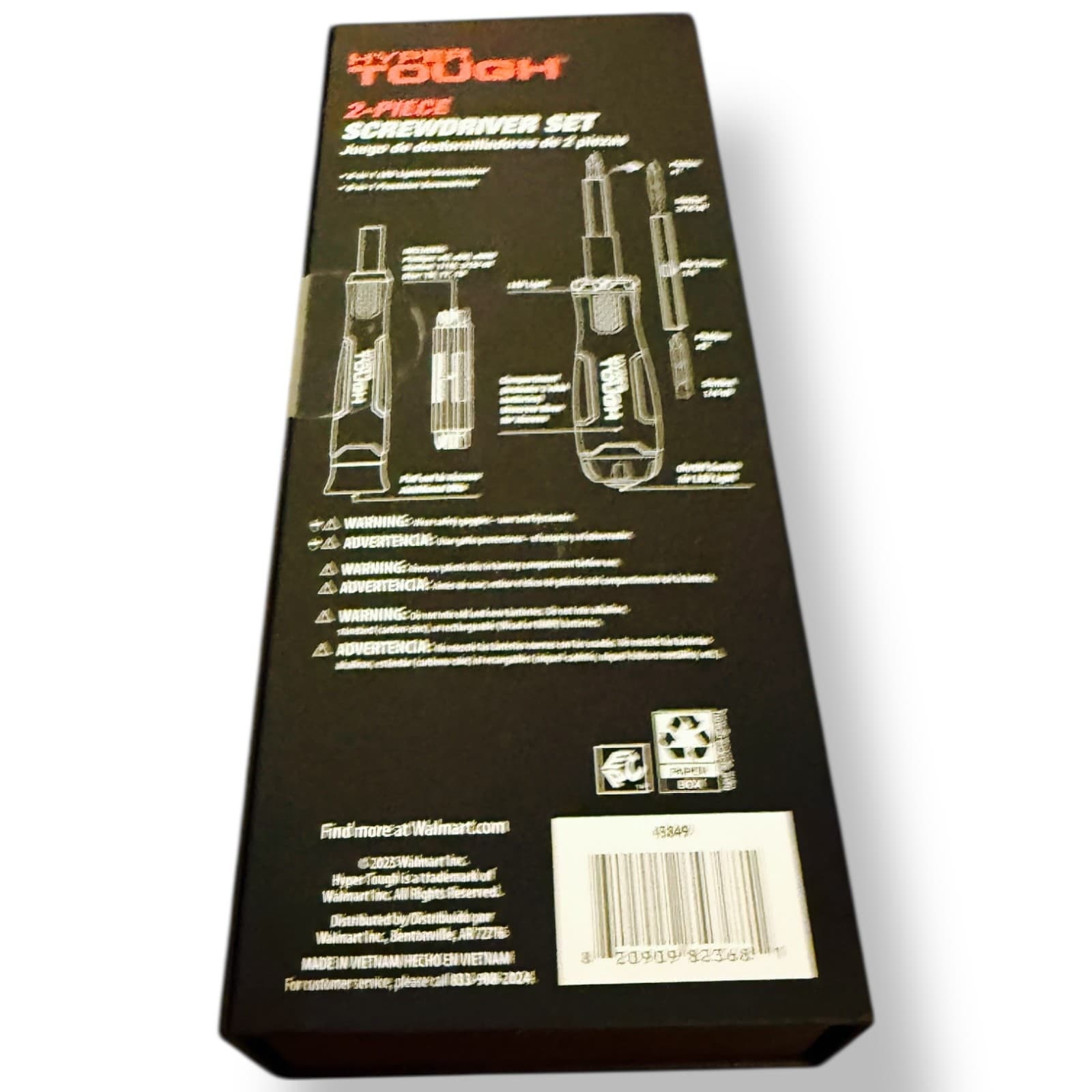 Hyper Tough 2-Piece LED Lighted 6-in-1 and 8-in-1 Precision Screwdriver Set NEW - Thumbnail 14