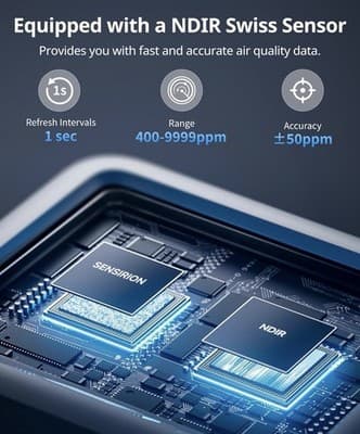 SwitchBot CO2 Detector Portable Air Quality Humidity Temperature Monitor - Thumbnail 8
