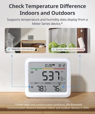 SwitchBot CO2 Detector Portable Air Quality Humidity Temperature Monitor - Thumbnail 7