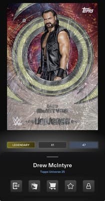WWE Topps Slam Universe 26 DREW MCINTYRE Blast Base Exclusive 50gc Digital - Image 1