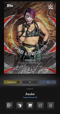WWE Topps Slam Universe 26 ASUKA Legendary Red Magma Ring Leaders 10gc Digital - Image 1