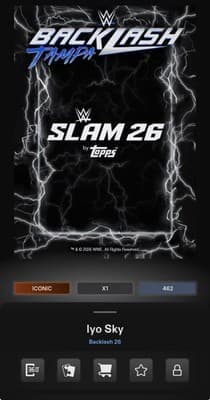 Topps WWE Slam IYO SKY Backlash 26 Silver Signature Iconic DIGITAL - Thumbnail 4