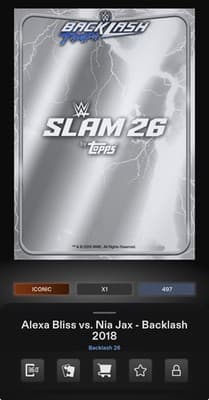 Topps WWE Slam ALEXA BLISS NIA JAX Backlash 26 Dual Signature Iconic DIGITAL - Thumbnail 3