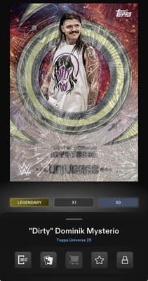 WWE Topps Slam Universe 26 DOMINIK MYSTERIO Blast Base Exclusive 50gc Digital - Thumbnail 3
