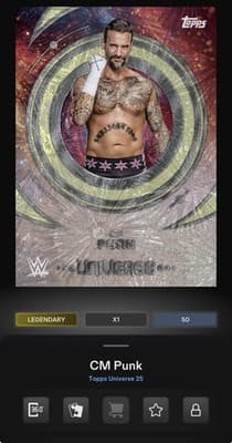 WWE Topps Slam Universe 26 CM PUNK Blast Base Flash Exclusive 50gc Digital - Thumbnail 3