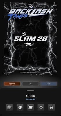 Topps WWE Slam GIULIA Backlash 26 Silver Signature Iconic DIGITAL - Thumbnail 4