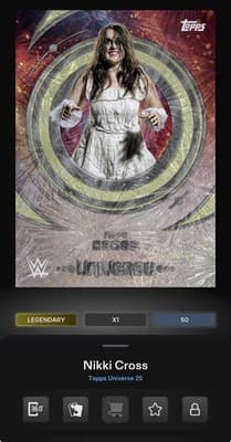 WWE Topps Slam Universe 26 NIKKI CROSS Blast Base Exclusive 50gc Digital - Thumbnail 3