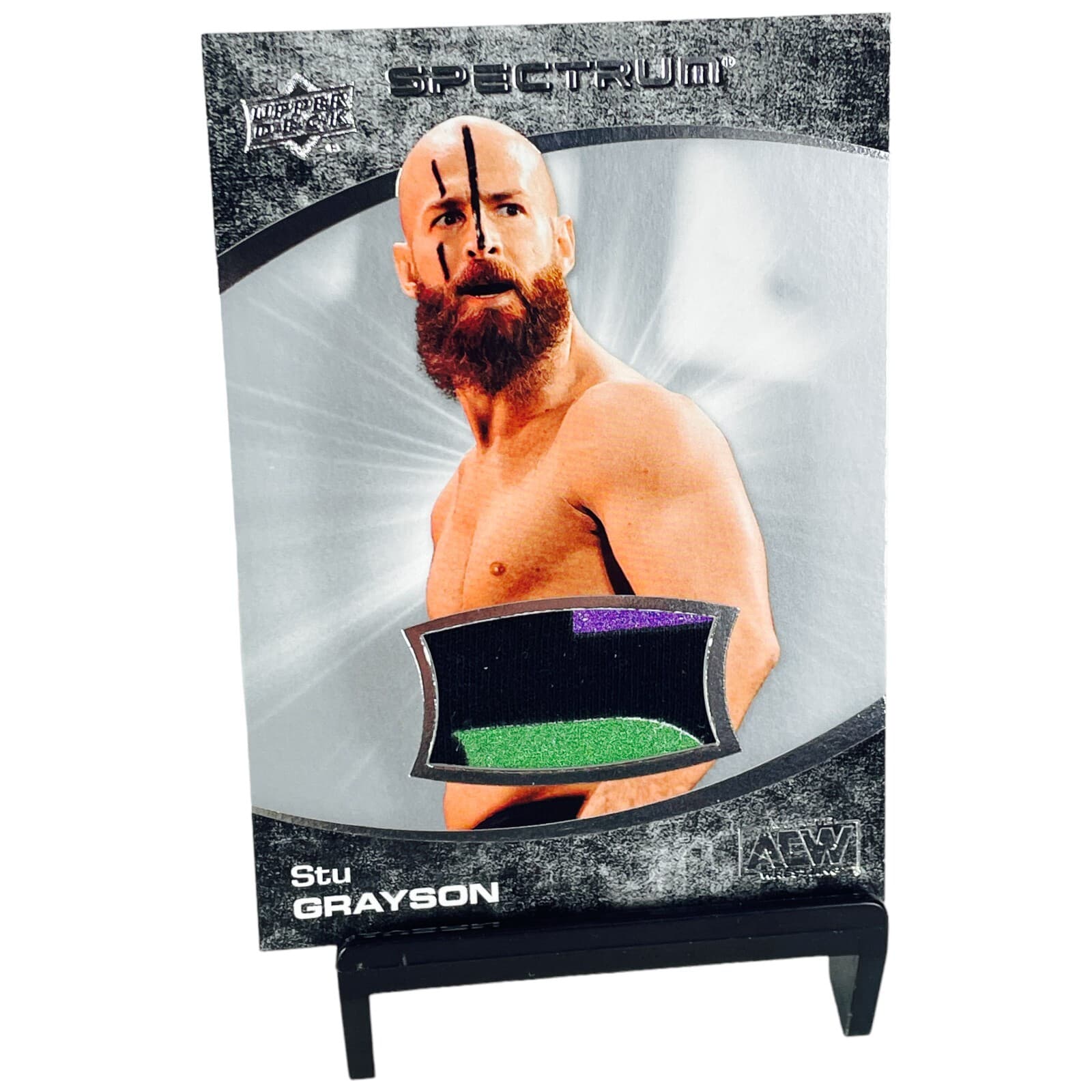 2021 Upper Deck AEW Spectrum STU GRAYSON Ring Worn Memorabilia Relic Card #53 - Image 1